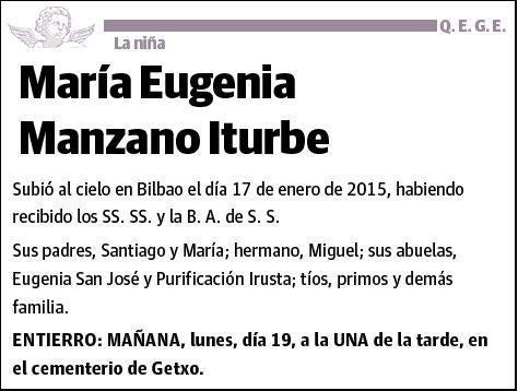 MANZANO ITURBE,MARIA EUGENIA