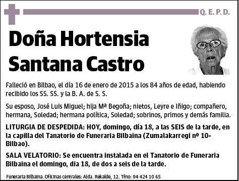 SANTANA CASTRO,HORTENSIA