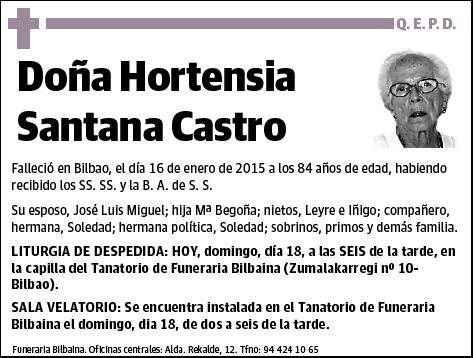 SANTANA CASTRO,HORTENSIA