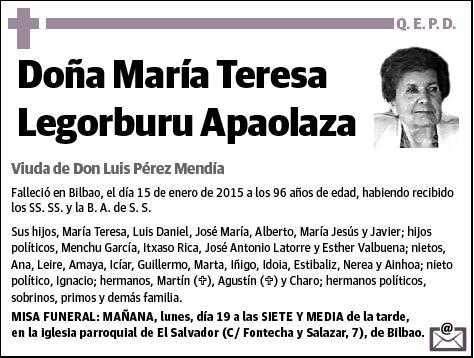 LEGORBURU APAOLAZA,MARIA TERESA