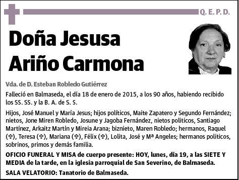 ARIÑO CARMONA,JESUSA