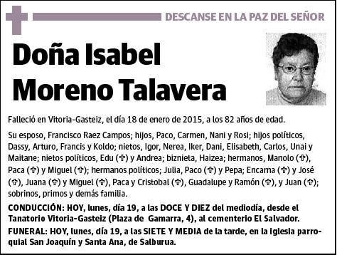 MORENO TALAVERA,ISABEL