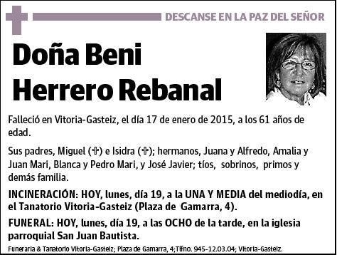 HERRERO REBANAL,BENI