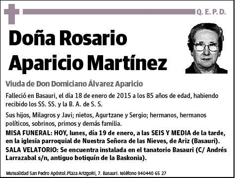 APARICIO MARTINEZ,ROSARIO