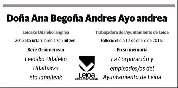 ANDRES AYO,ANA BEGOÑA