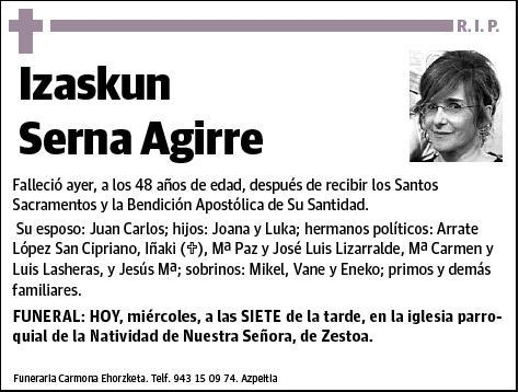 SERNA AGIRRE,IZASKUN