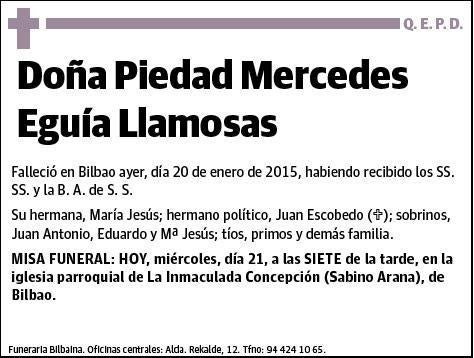 EGUIA LLAMOSAS,PIEDAD MERCEDES