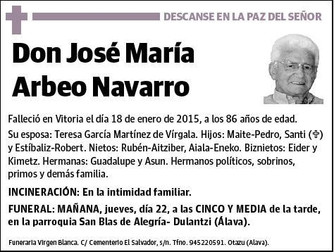 ARBEO NAVARRO,JOSE MARIA