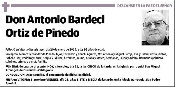 BARDECI ORTIZ DE PINEDO,ANTONIO