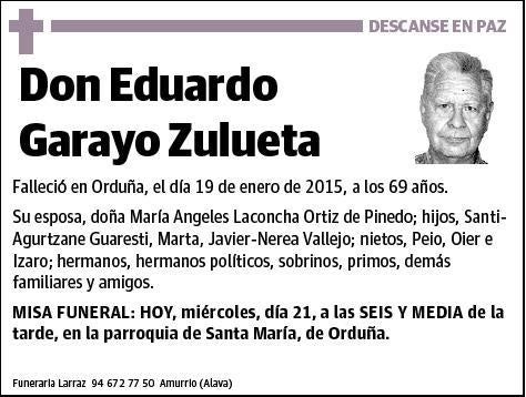 GARAYO ZULUETA,EDUARDO