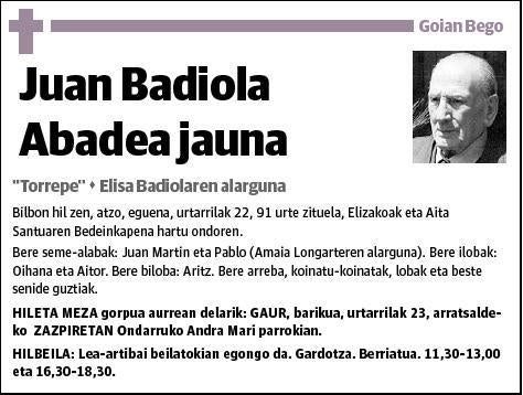 BADIOLA ABADEA,JUAN