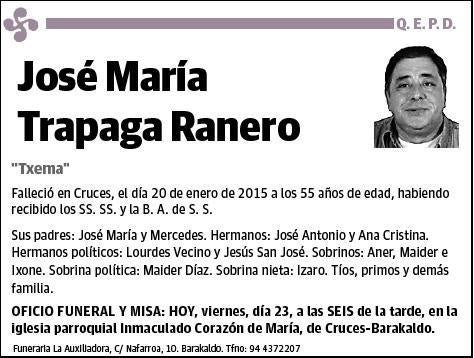 TRAPAGA RANERO,JOSE MARIA