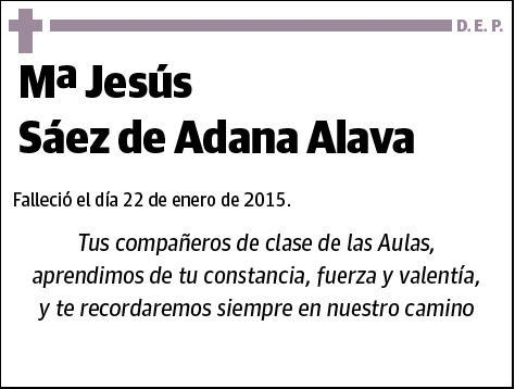 SAEZ DE ADANA ALAVA,MARIA JESUS