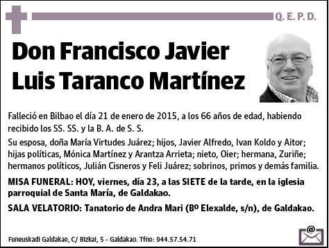 TARANCO MARTINEZ,FRANCISCO JAVIER LUIS