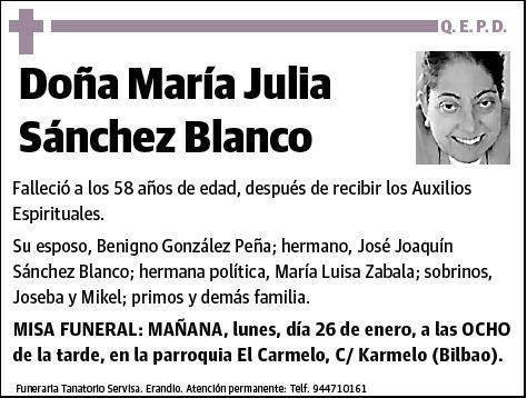 SANCHEZ BLANCO,MARIA JULIA