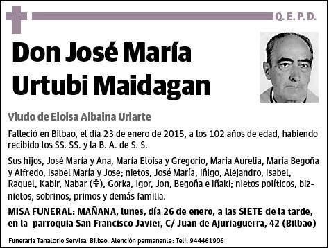 URTUBI MAIDAGAN,JOSE MARIA