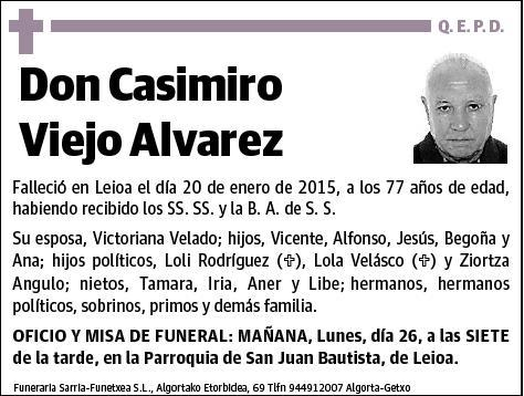 VIEJO ALVAREZ,CASIMIRO