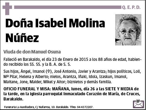 MOLINA NUÑEZ,ISABEL