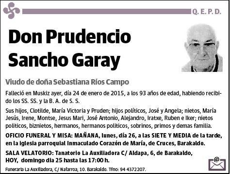 SANCHO GARAY,PRUDENCIO