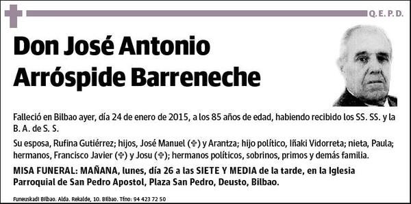 ARROSPIDE BARRENECHE,JOSE ANTONIO