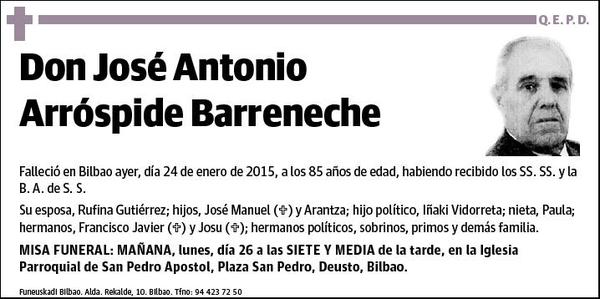 ARROSPIDE BARRENECHE,JOSE ANTONIO