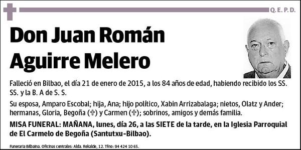 AGUIRRE MELERO,JUAN ROMAN