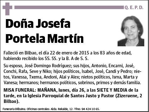 PORTELA MARTIN,JOSEFA