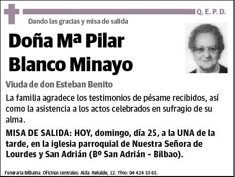 BLANCO MINAYO,MARIA PILAR