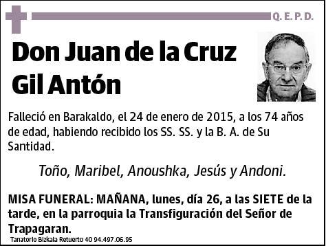 GIL ANTON,JUAN DE LA CRUZ