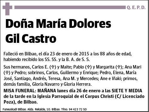 GIL CASTRO,MARIA DOLORES