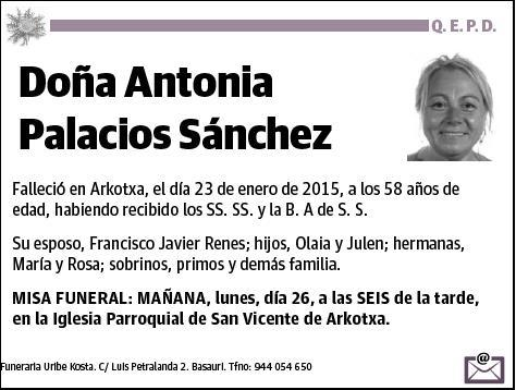 PALACIOS SANCHEZ,ANTONIA