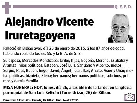 VICENTE IRURETAGOYENA,ALEJANDRO