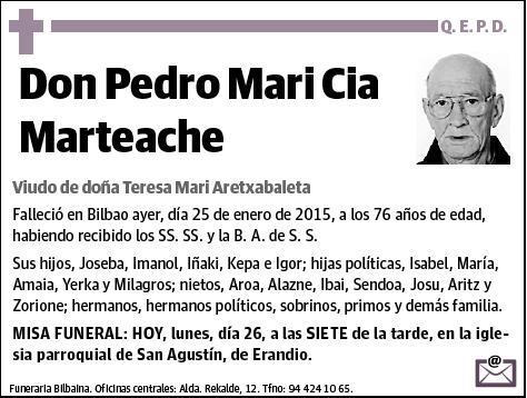 CIA MARTEACHE,PEDRO MARI