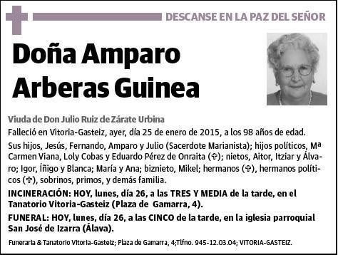 ARBERAS GUINEA,AMPARO