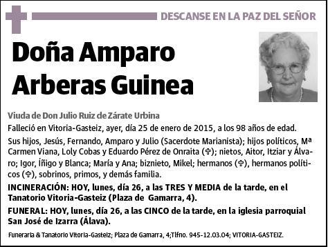 ARBERAS GUINEA,AMPARO