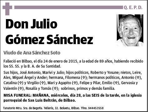 GOMEZ SANCHEZ,JULIO