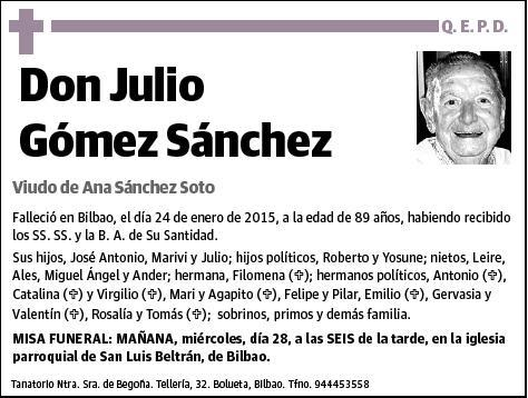 GOMEZ SANCHEZ,JULIO