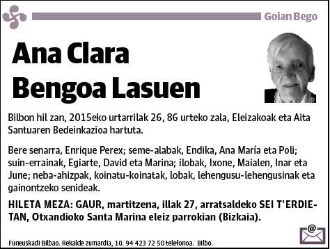 BENGOA LASUEN,ANA CLARA