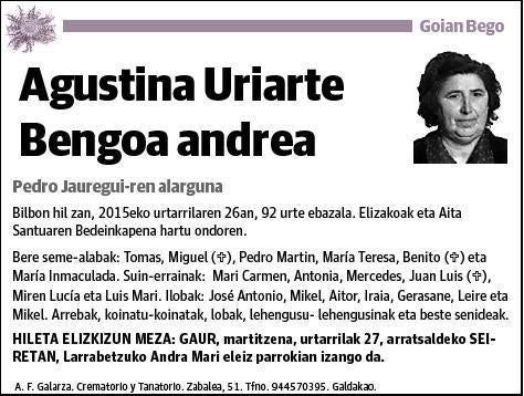 URIARTE BENGOA,AGUSTINA