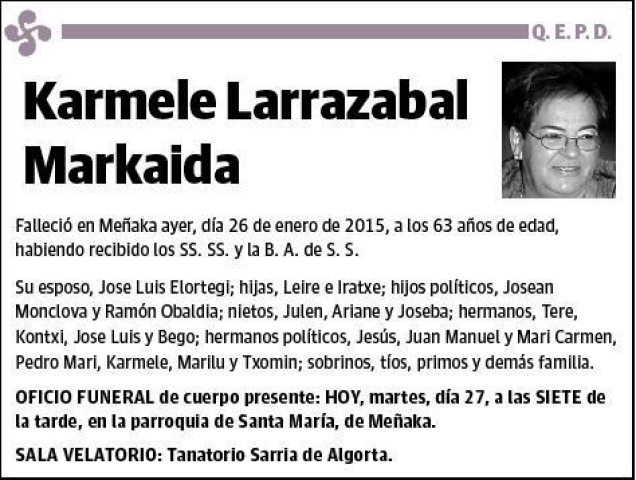 LARRAZABAL MARKAIDA,KARMELE