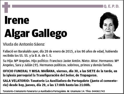 ALGAR GALLEGO,IRENE