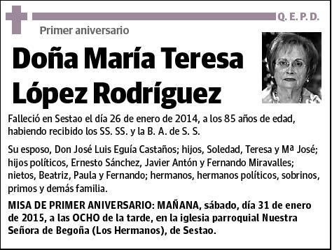 LOPEZ RODRIGUEZ,MARIA TERESA