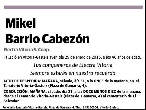 BARRIO CABEZON,MIKEL