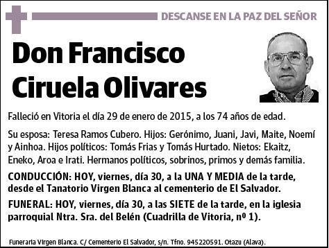 CIRUELA OLIVARES,FRANCISCO