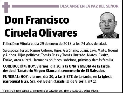 CIRUELA OLIVARES,FRANCISCO