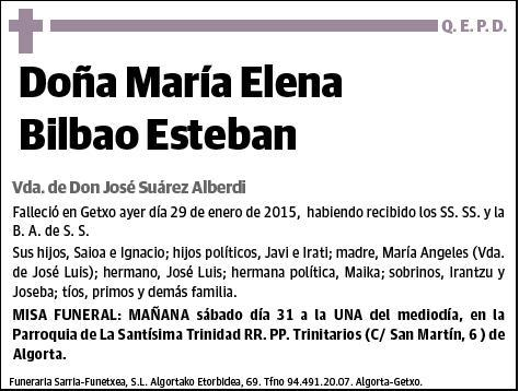 BILBAO ESTEBAN,MARIA ELENA