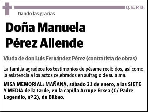 PEREZ ALLENDE,MANUELA