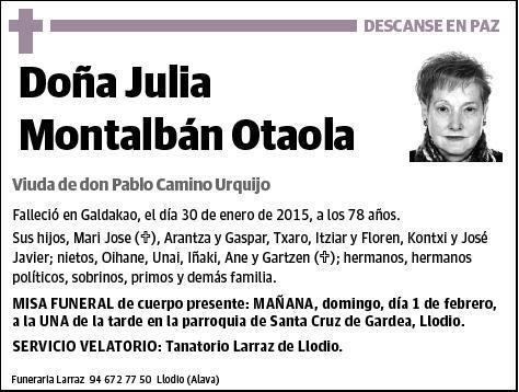 MONTALBAN OTAOLA,JULIA