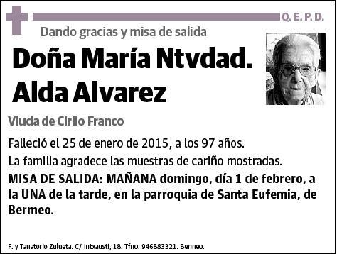 ALDA ALVAREZ,MARIA NTVDAD.