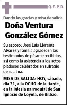 GONZALEZ GOMEZ,VENTURA